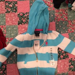 Ralph Lauren blue and white sweater18mo